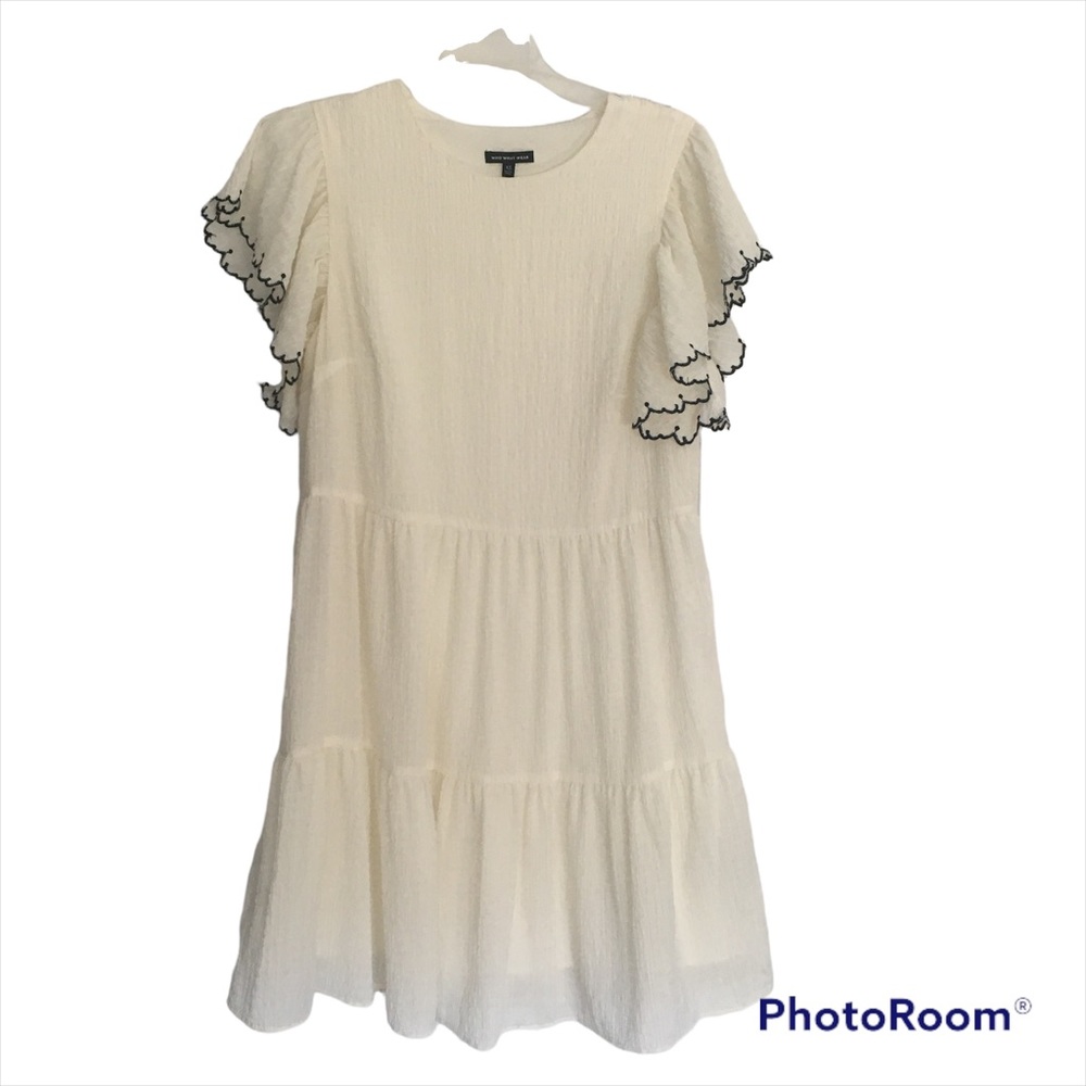 Who What Wear Women's Short Sleeve Tiered Mini Dress size XS